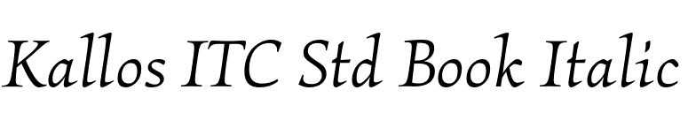 Kallos ITC Std Book Italic font preview
