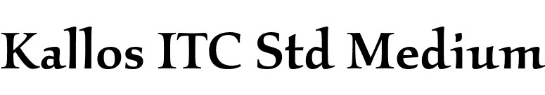 Kallos ITC Std Medium font preview