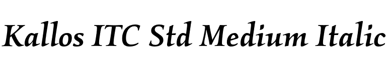 Kallos ITC Std Medium Italic font preview