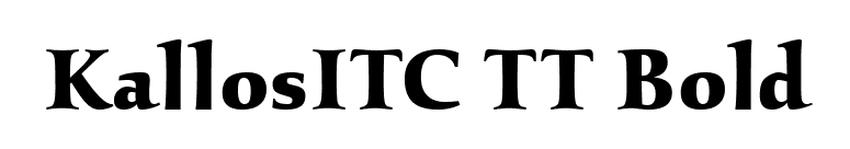 KallosITC TT Bold font preview