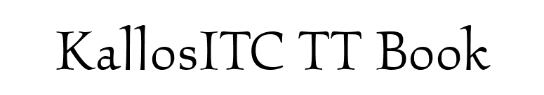 KallosITC TT Book font preview