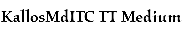 KallosMdITC TT Medium font preview