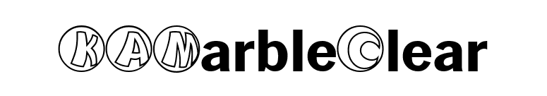 KAMarbleClear font preview