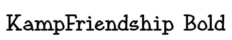 KampFriendship Bold font preview