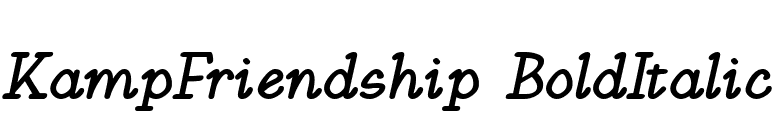 KampFriendship BoldItalic font preview