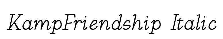 KampFriendship Italic font preview