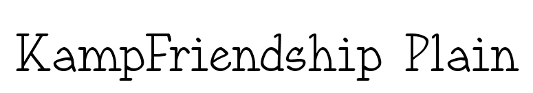 KampFriendship Plain font preview