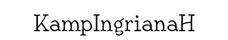 KampIngrianaH font preview