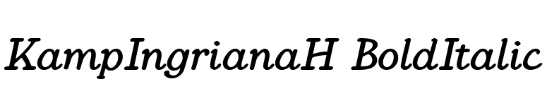 KampIngrianaH BoldItalic font preview