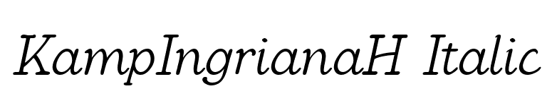 KampIngrianaH Italic font preview