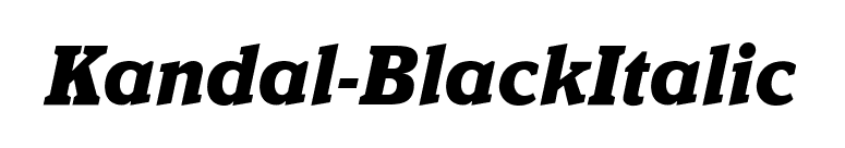 Kandal-BlackItalic font preview
