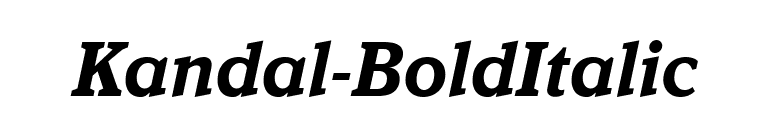Kandal-BoldItalic font preview