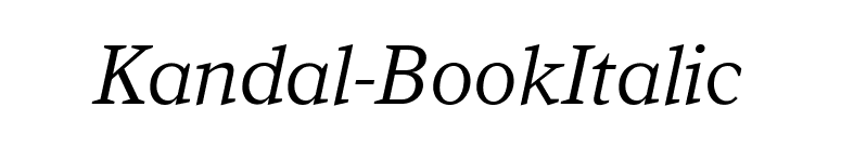 Kandal-BookItalic font preview