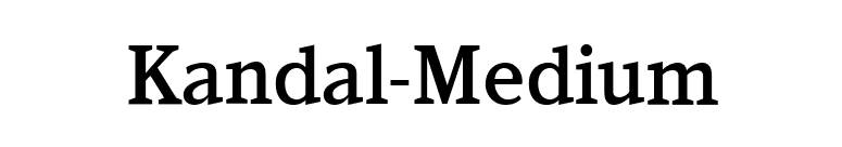 Kandal-Medium font preview