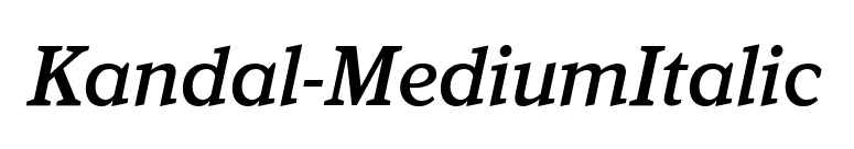 Kandal-MediumItalic font preview