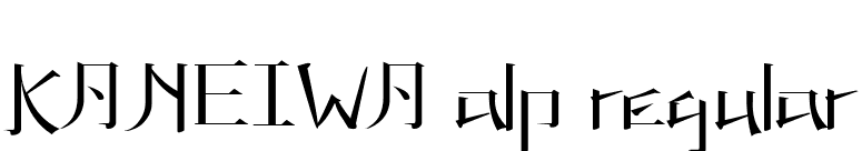 KANEIWA alp regular font preview