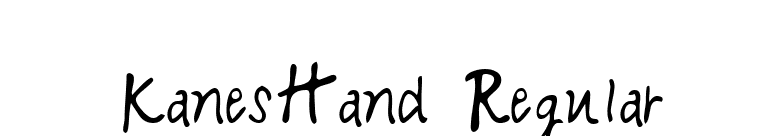 KanesHand Regular font preview