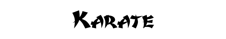 Karate font preview