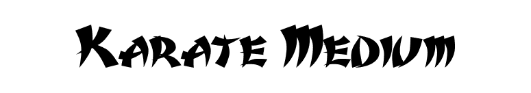 Karate Medium font preview