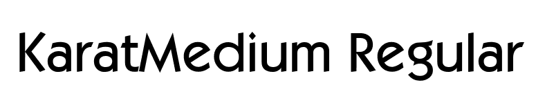 KaratMedium Regular font preview