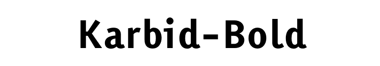 Karbid-Bold font preview