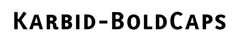 Karbid-BoldCaps font preview