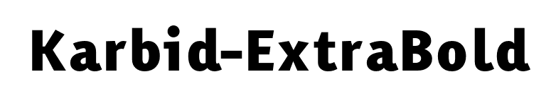 Karbid-ExtraBold font preview