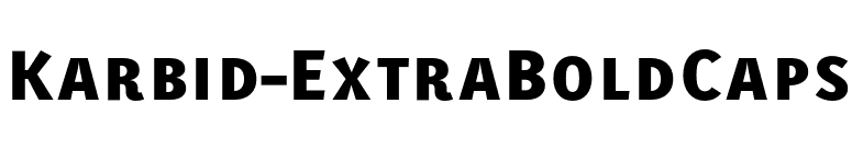 Karbid-ExtraBoldCaps font preview
