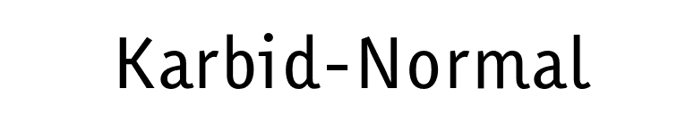 Karbid-Normal font preview