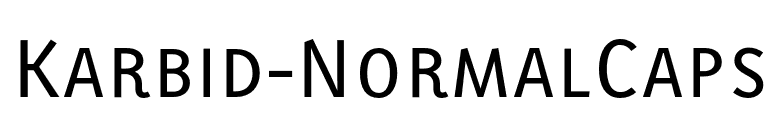Karbid-NormalCaps font preview