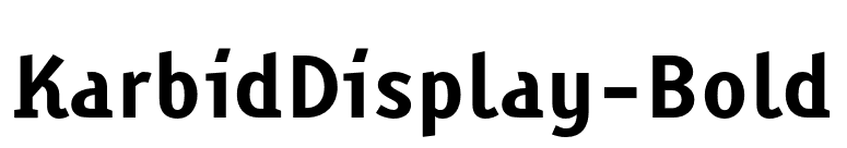 KarbidDisplay-Bold font preview