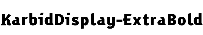 KarbidDisplay-ExtraBold font preview