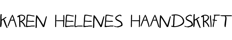 Karen Helenes haandskrift font preview
