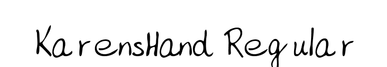 KarensHand Regular font preview