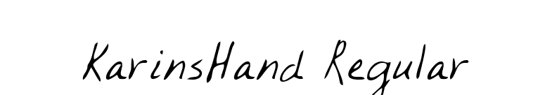 KarinsHand Regular font preview