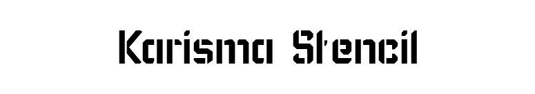 Karisma Stencil font preview