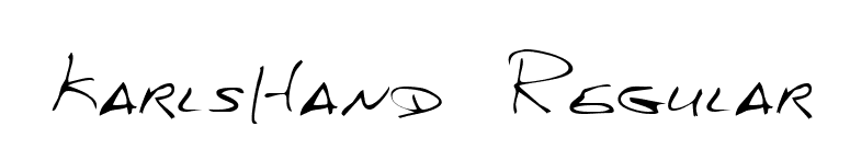KarlsHand Regular font preview