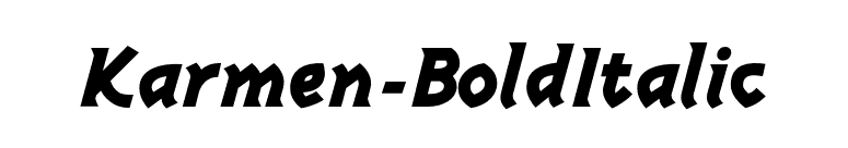 Karmen-BoldItalic font preview