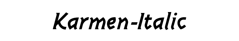 Karmen-Italic font preview
