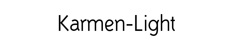 Karmen-Light font preview