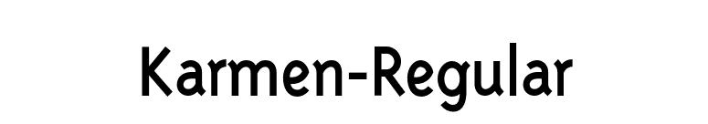 Karmen-Regular font preview