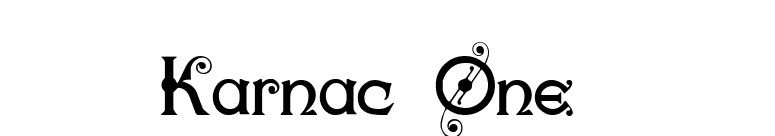 Karnac One  font preview