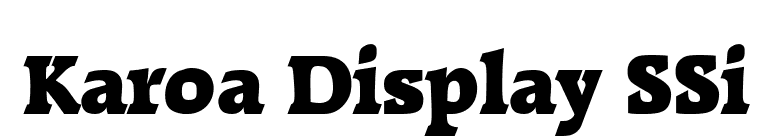 Karoa Display SSi font preview
