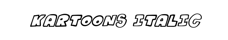 Kartoons Italic font preview