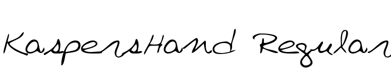 KaspersHand Regular font preview