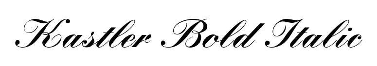 Kastler Bold Italic font preview