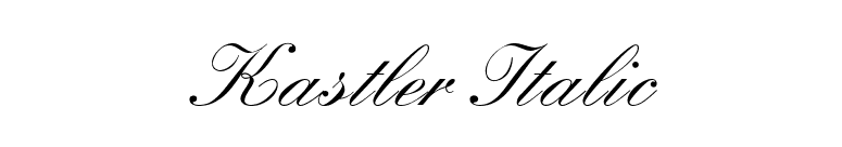 Kastler Italic font preview