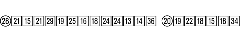 Katalogziffern Positiv font preview