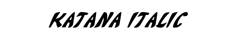 Katana Italic font preview