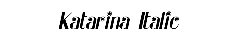 Katarina Italic font preview